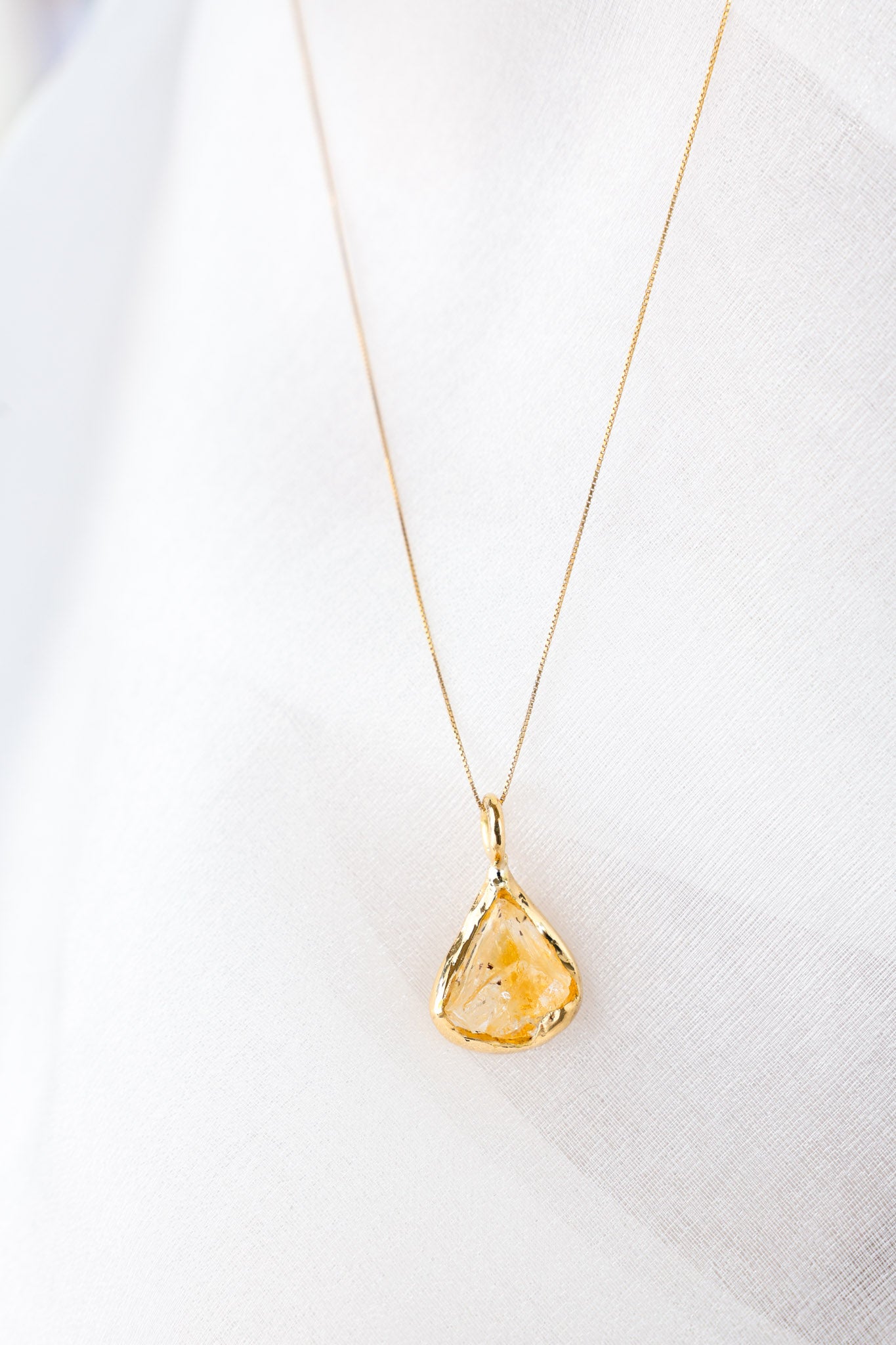 Éclat - Citrine 18k Gold Pendant