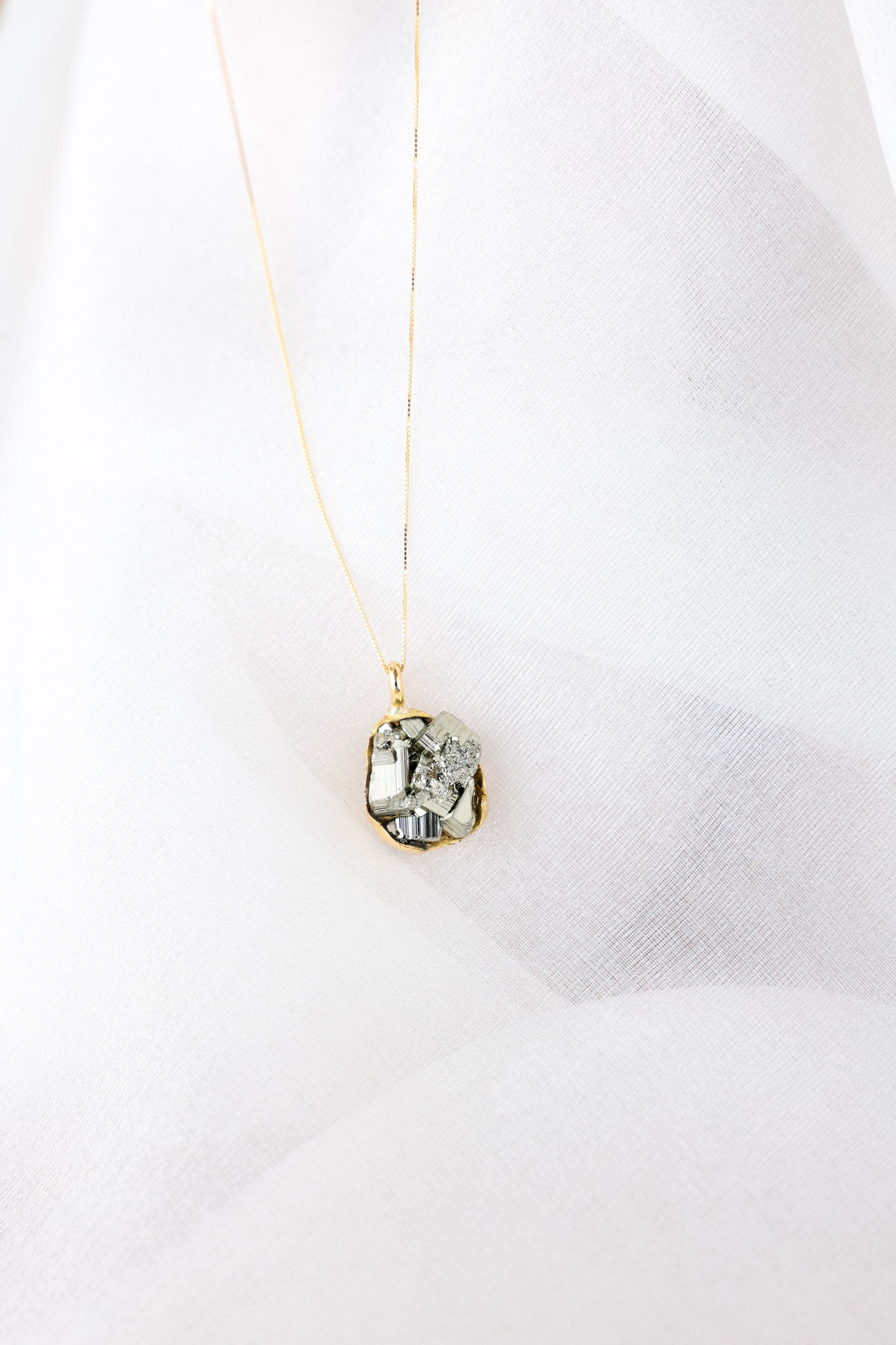 Zafira – Pyrite 18k Gold Pendant